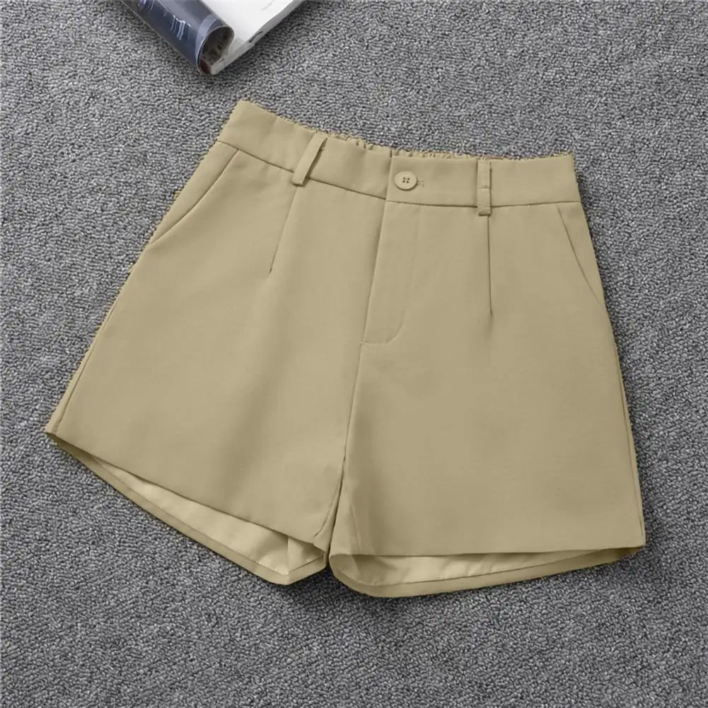 Women Suit Shorts Elegant High Waist White A Line Wide Leg Suit Short Commute Summer Suit Shorts Casual Slim Hot Short Pants
