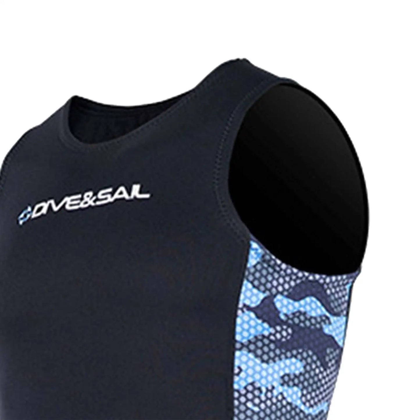 Men's Wetsuit Vest, Sleeveless Diving Vest, Water Sports, 2mm Modern, Neoprene,