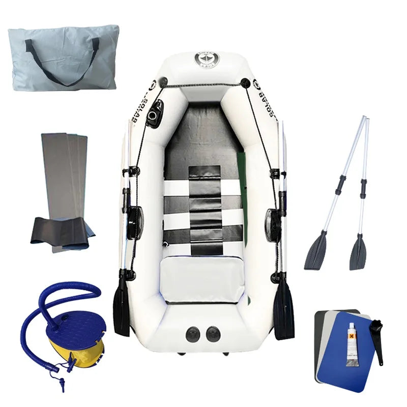 5.7ft 175cm Fishing Boat PVC Inflatable Kayak With Free Accessories for Outdoor Water Sports Swimming Fishing Pool Lake River