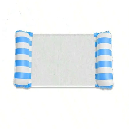 Foldable Inflatable Floating Swimming Pool Party Water Hammock Air Mattresses Pvc Stripe Water Floating Inflatable Mat Set