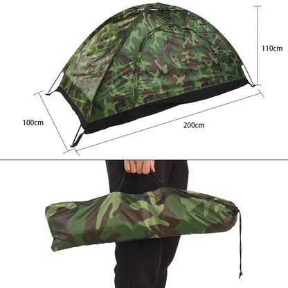 Outdoor Camouflage UV Protection Waterproof One Person Tent for Camping Hiking