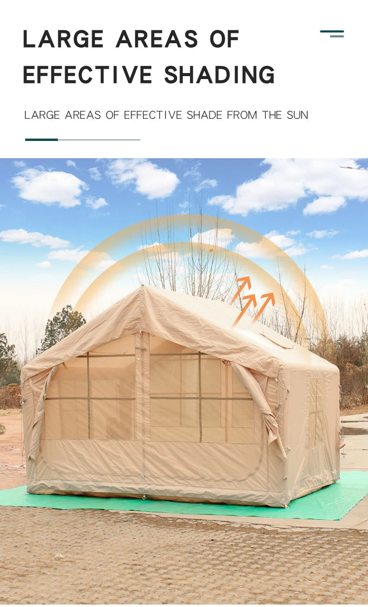 Outdoor Outdoor Camping Style Inflatable Tent Overnight Rainproof Thickeneded Camping Style Outdoor Cabin Roof 8 Square Meters