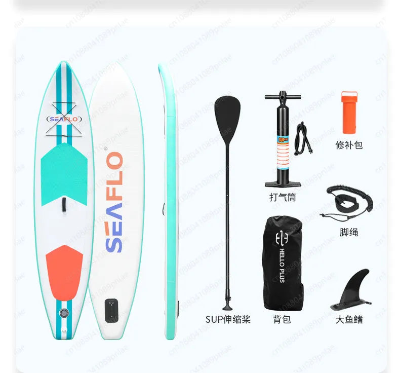 Double Layer Inflatable SUP Paddle Board - Racing Stand Up Paddleboard for Adults, Professional Water Surfboard