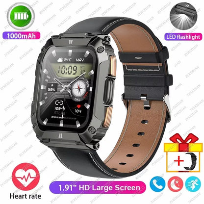 2026 New 1000mAh Battery Smart Watch Men 1.91" AMOLED Screen Men Outdoorsports Watch Waterproof Bluetooth Call Sports Smartwatch