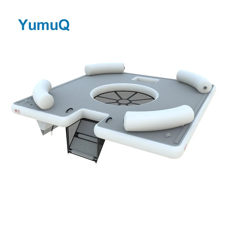 Quick Installation 132" X 132" X 40" Inflatable Pool Float With Canopy For Up To 8 Adults