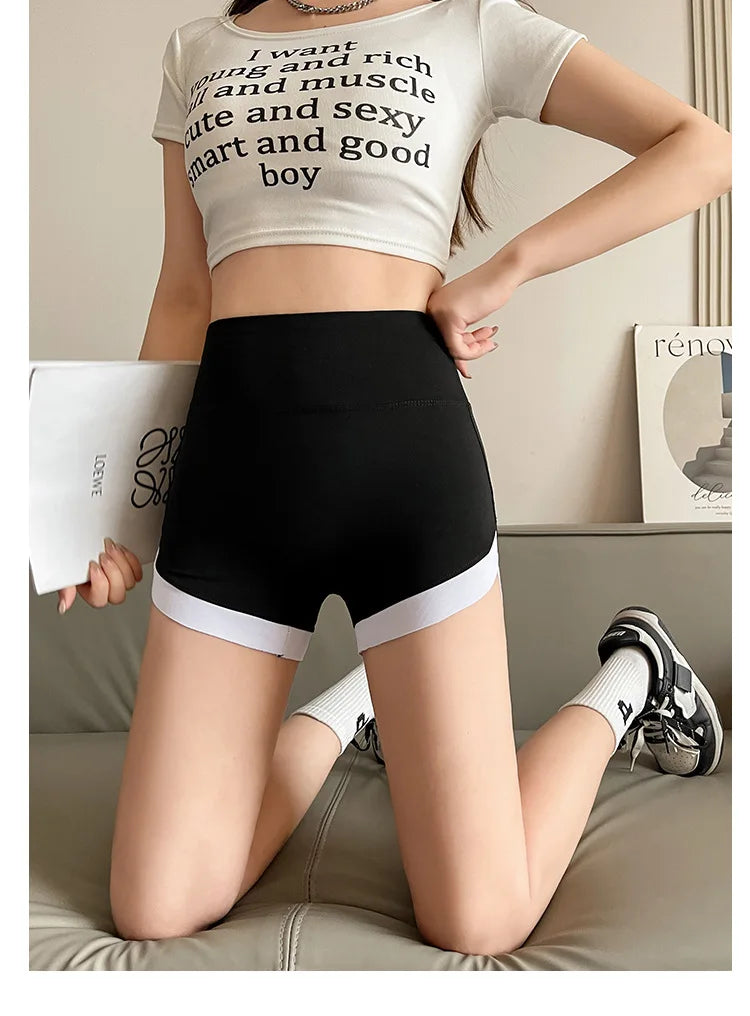 Summer Shark Pants Women Thin Style Leggings High Waist Hip Liftting Traceless Safety Pants Quick Drying and Breathable Shorts