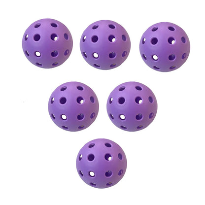 3/6/12pcs Indoor Pickleball Balls 26 Holes Colorful and Durable Pickleballs 72mm Training Ball Practice Competition Pickleball