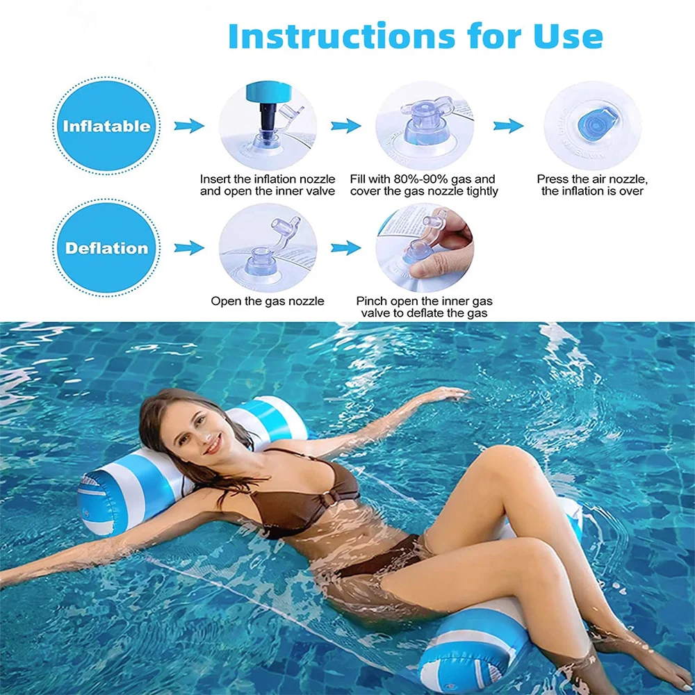 Summer Swim Inflatable Float Hammock floaties for adults Perfect for Poolside Lounging This Summer Water Play Accessories