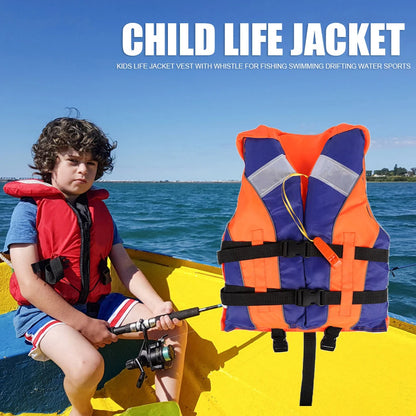 Kids Life Vest Toddlers Swim Jacket Wear-resistant Children Life Swimsuit  with Whistle Swimming Aid Buoyancy Floatation Jackets
