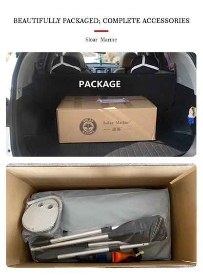 Solar Marine 2 Person PVC Fishing Boat 2M Inflatable Kayak Wear-resistant Canoe Waterplay Craft with Free Accessories