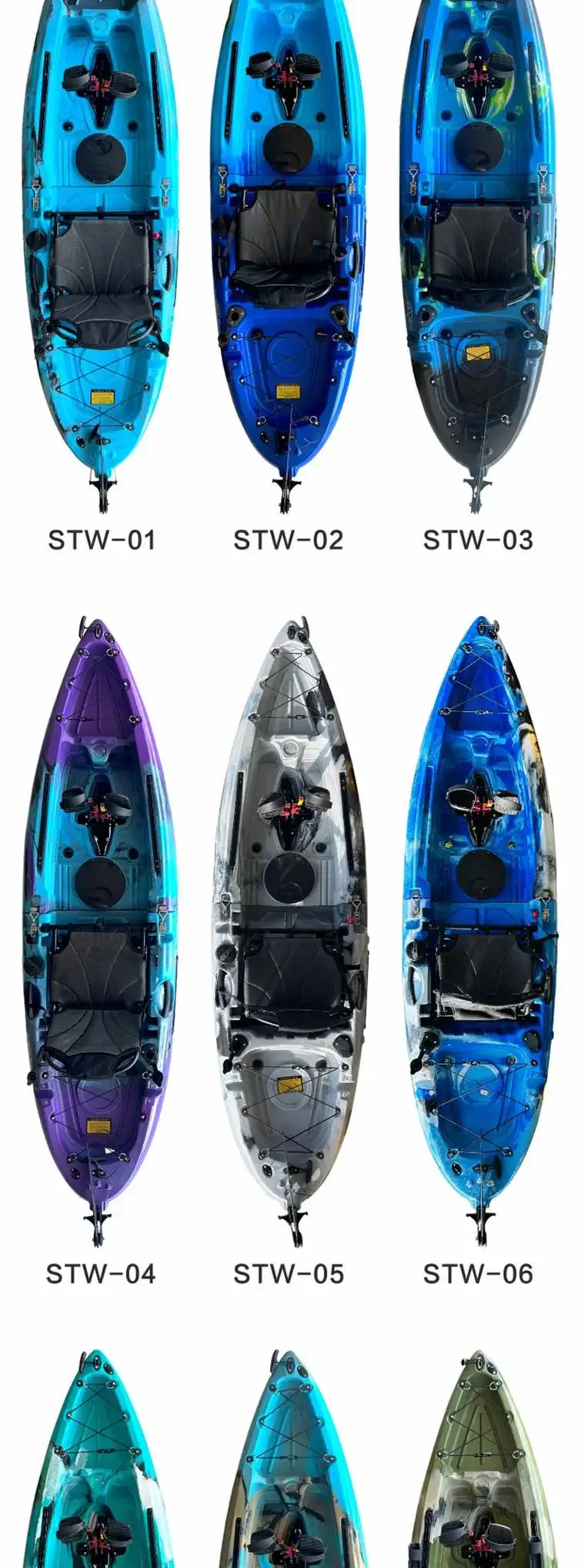 2025 Portable LLDPE Kayak With Split Hard Shell Electric Pedal-Driven Canoe For Solo Tandem Lake Sea Adventures Modular Assembly