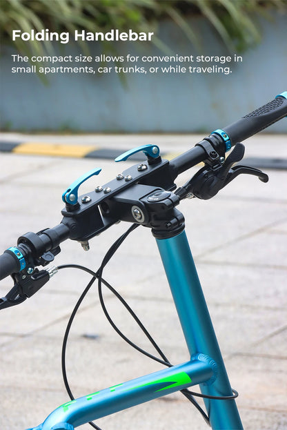 12Inch Folding Bicycle 7 Speed Disc Brake Ultralight Portable Adult Men's Bike to Work Foldable Bicycle with Shock Handlebar