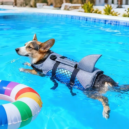 Dog Life Jacket Tear Resistant Dog Life Vest with Rescue Handle Pet Safety Swimsuit Small and Medium-sized Dog Life Jacket