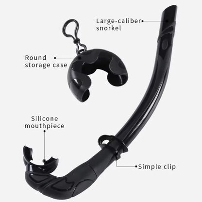 Professional Wet Low Volume Freediving Mask, Tempered Glass dive Mask, J-Type Diving Mask, Snorkel Set, With Go-Pro Camera Mount
