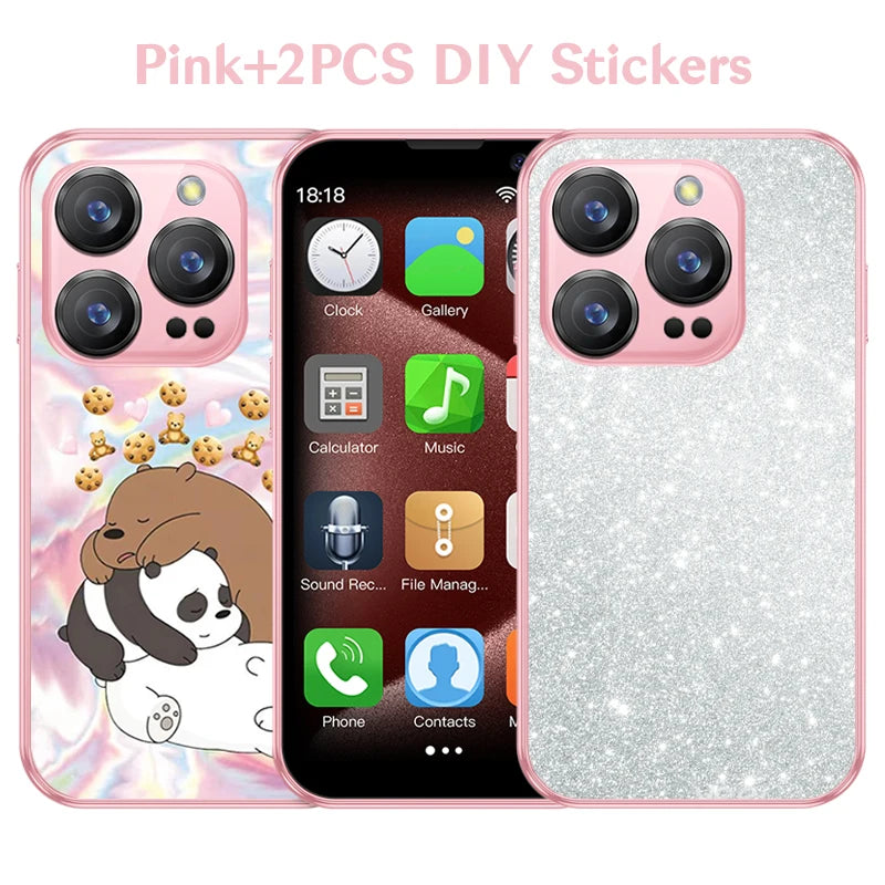 With 2Pcs DIY Stickers New XS18 Pro 2GB RAM 16GB ROM Android 9.0 Face Recognition Dual SIM Dual Standby 3G 3.0" Smartphone