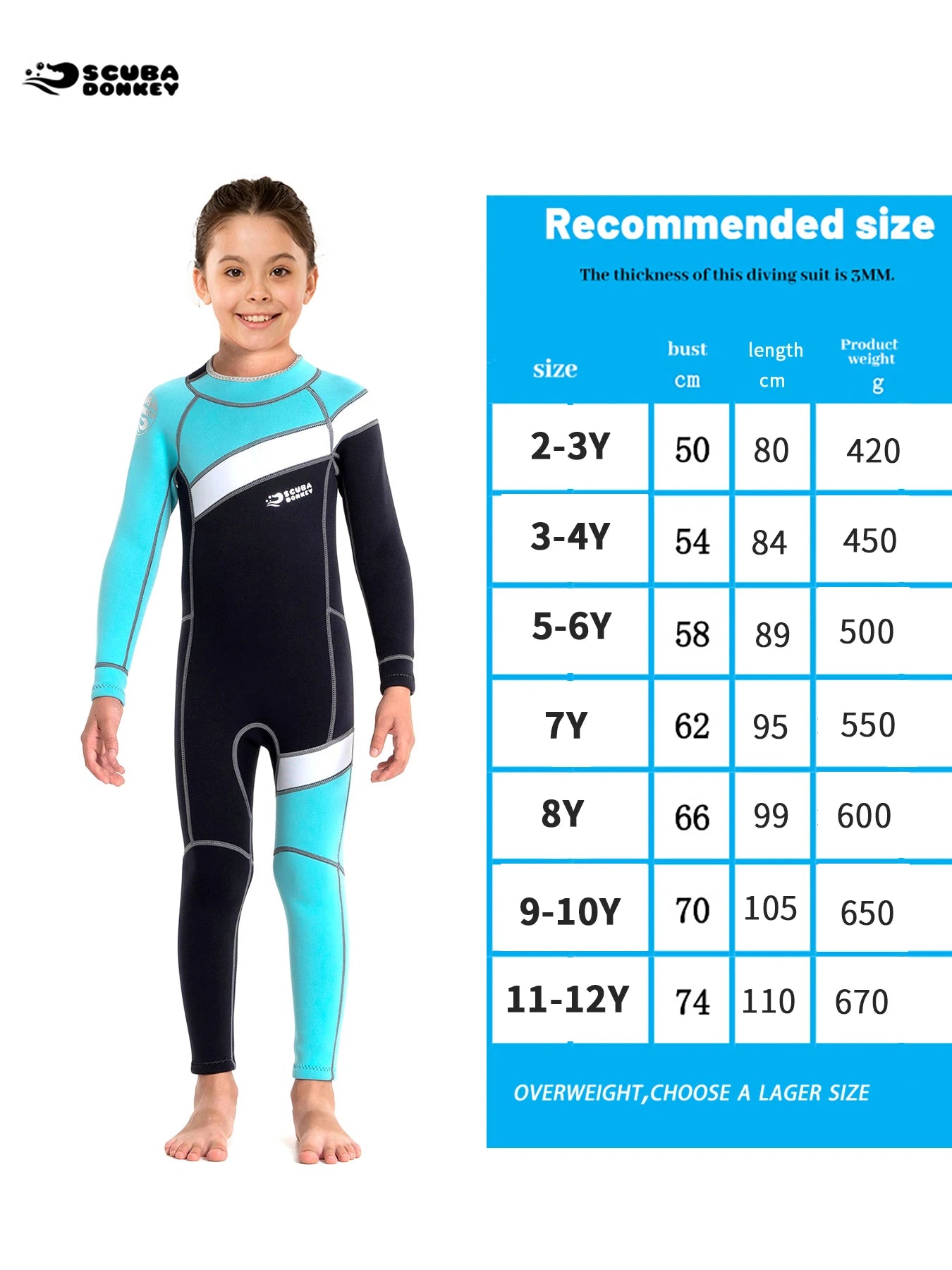Kids Wetsuit for Boys Girls Toddler  2.5MM Neoprene Long Sleeve Wet Suits for Swimming