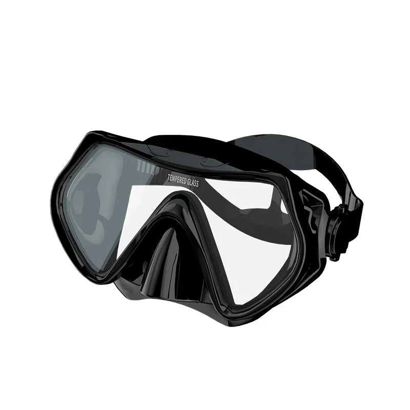 Diving Mask Snorkeling Full Dry Breathing Tube Set, Large Frame Swimming Goggles, Liquid Silicone Diving Mask