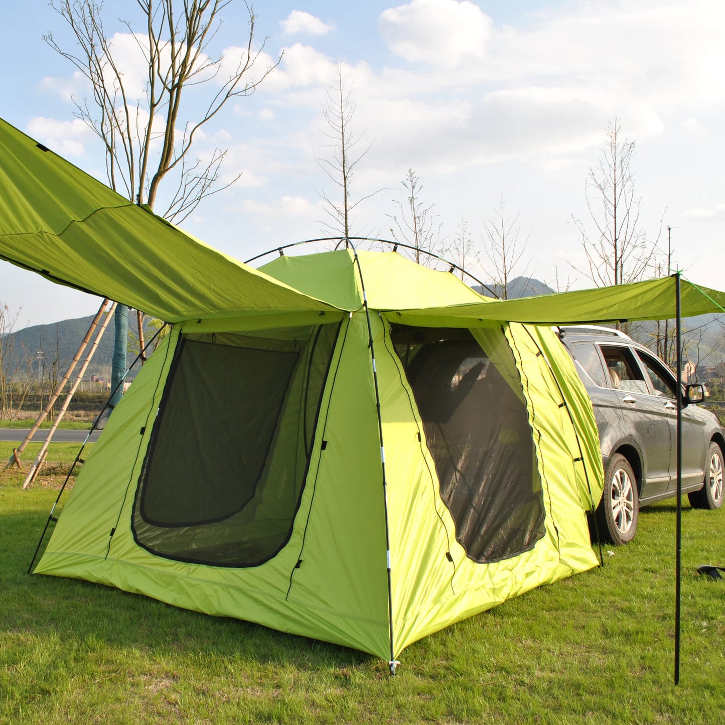 Tent for Camping, 6-Person Car Camping  Tailgate Tent for Outdoor, Easy Set up with Canopy