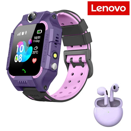 Lenovo Q19B Kids Smart Watch With Headset 4G GPS Location Tracker Sim Card Waterproof Call Camera Mobile Smartwatch For Gift