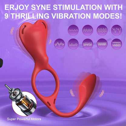 Adult Sex Toys for Couple Vibrator Wearable Rose Toy Anal Plug Clitoral G Spot Vibrators,Vibrating Penis Ring Prostate Massager