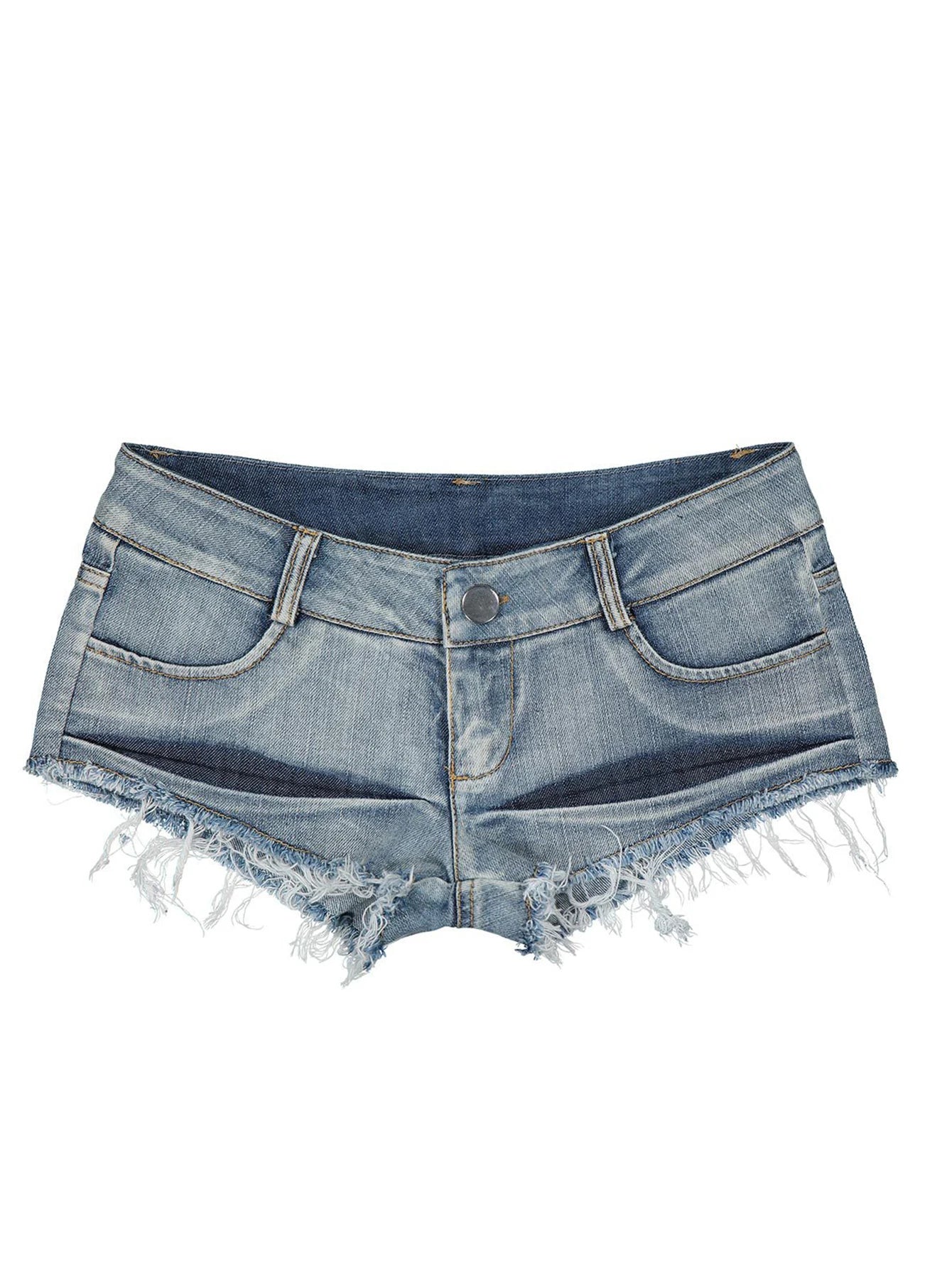 Sexy Low Waist Denim Shorts Women Clothing Summer Fashion Casual Jean Shorts woman NightClub Party Super Short Jeans Hot Pants