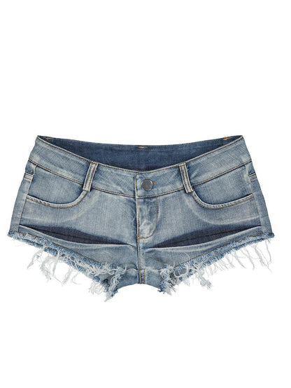 Sexy Low Waist Denim Shorts Women Clothing Summer Fashion Casual Jean Shorts woman NightClub Party Super Short Jeans Hot Pants