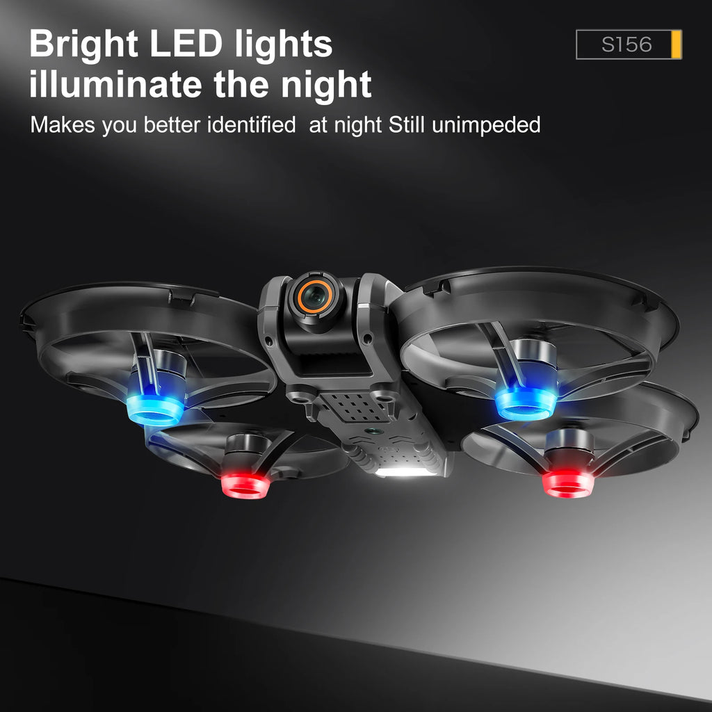 2025 New S156 Drone with Screen Brushless Optical Stream Positioning Quadcopter with Camera FPV Traverser Novice Toy Airplane
