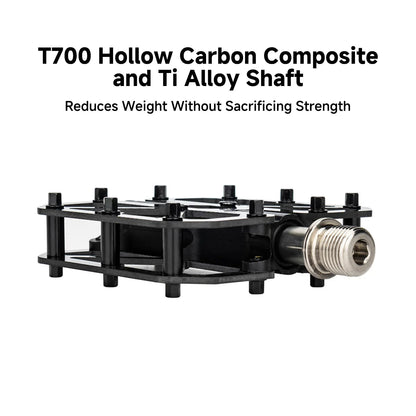 Bike Pedals Carbon Composite Three Bearings Non-slip Lightweight Pedals for Road Mountain Folding Bikes Road Bike Pedals