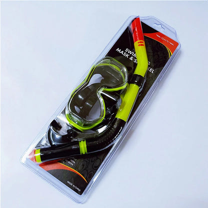 Professional Snorkel Set Full Face Mask Diving Goggles Equipment Deep Sea Suit Full Tempered Glass Dry Diving Glasses Adult
