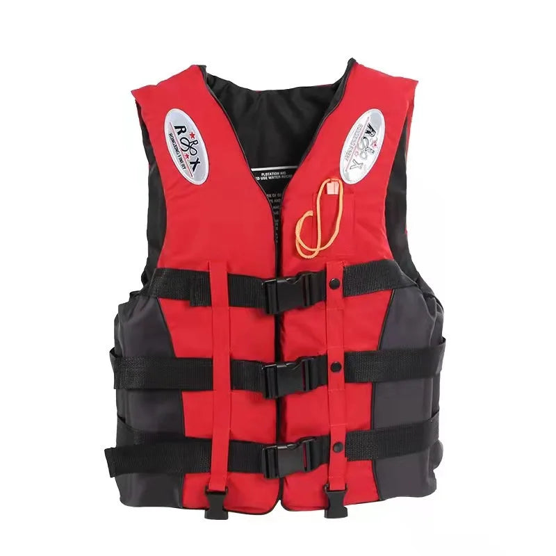 2026 S -XXXL Swimming Boating Life Jacket Skiing Vest Survival Suit Outdoor Polyester Life Jacket for Adult Children Whistle