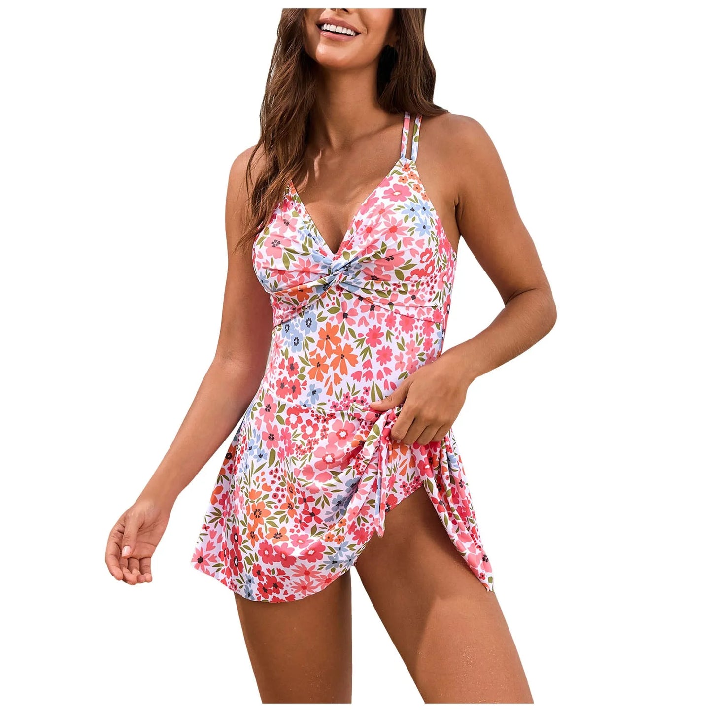 Women’S Swimdress Swimsuits Bathing Suit Floral Skirted Swim Dresses