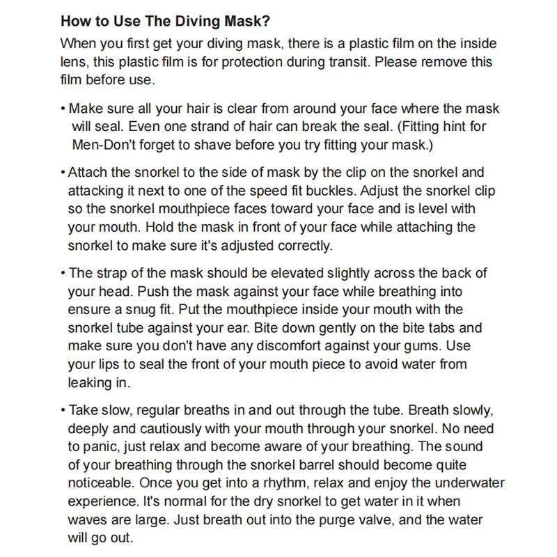 Diving Mask With Sports Camera Mount Electroplate Tempered Glass Silicone Mask is Safe and Comfortable