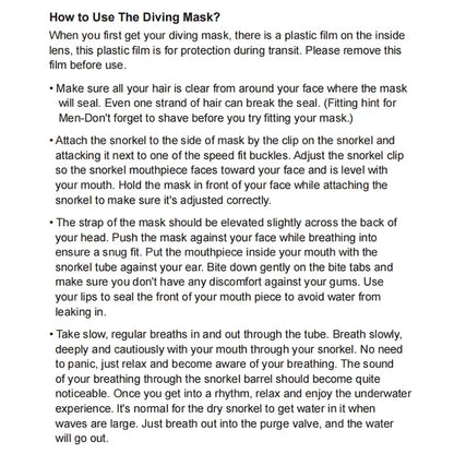 Diving Mask With Sports Camera Mount Electroplate Tempered Glass Silicone Mask is Safe and Comfortable