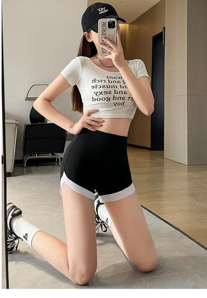 Summer Shark Pants Women Thin Style Leggings High Waist Hip Liftting Traceless Safety Pants Quick Drying and Breathable Shorts