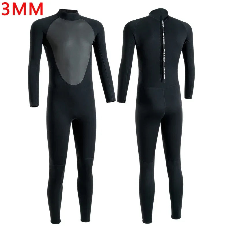 2025 Wetsuit Men's Warm and Cold 3/5mm Wet Winter Swimming One-piece Snorkeling Sun Protection Surf Suit Women's Wetsuit