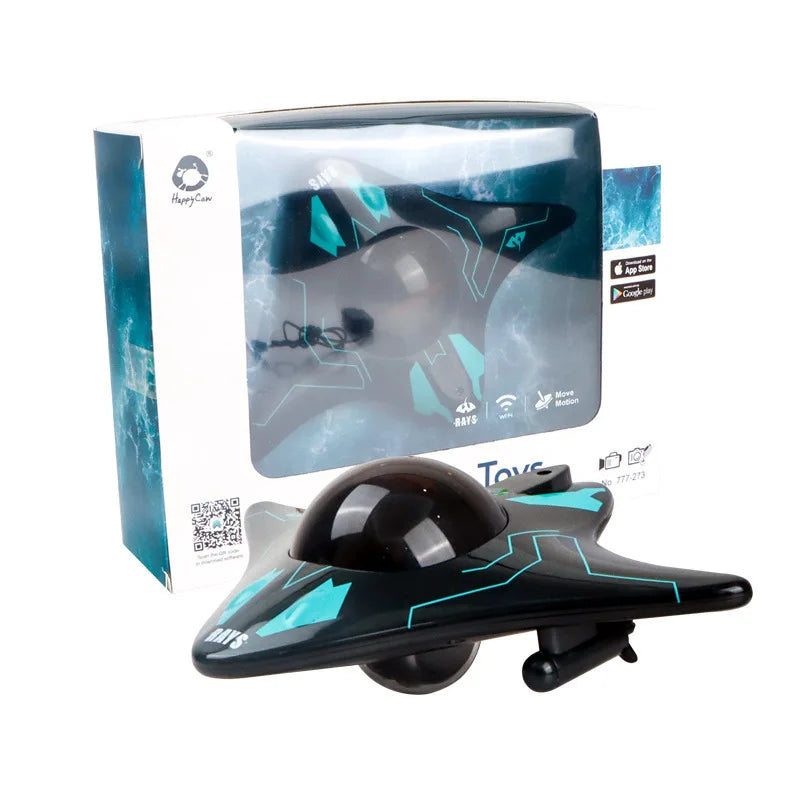 6CH RC Boat with Submersible Underwater Camera Remote Control Wifi FPV Remote Control Boats Radio Control Toy for Boys Kid Gifts