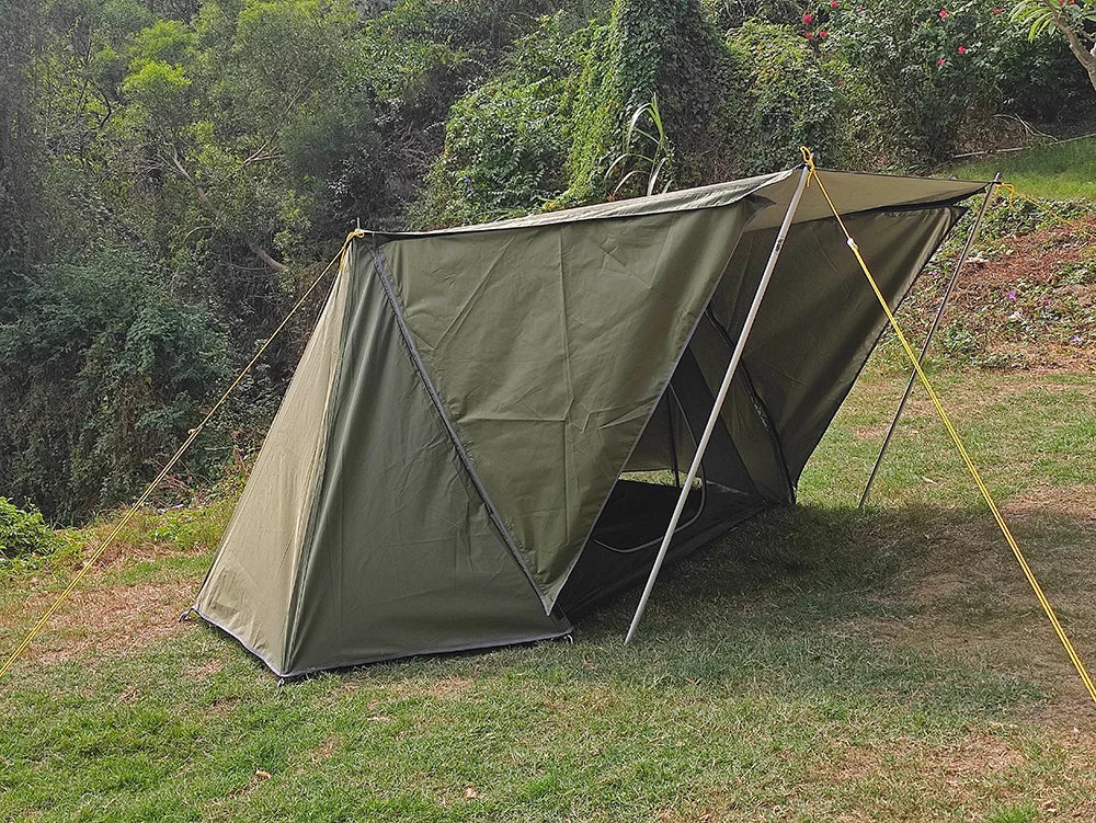 Bushcraft Tent Baker Style Outdoor Camping Multifunction Bushcraft Shelter Woodland Tent Backwoods Hot Tents for 2 Persons