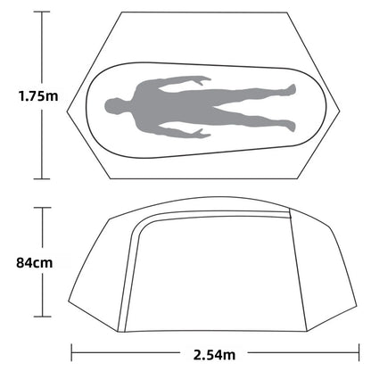 Outdoor Camping Single Tactical Tent Rainproof Boat Tent Folding Bed Sunshade Tourism Outdoor Camping Hiking Mountaineering