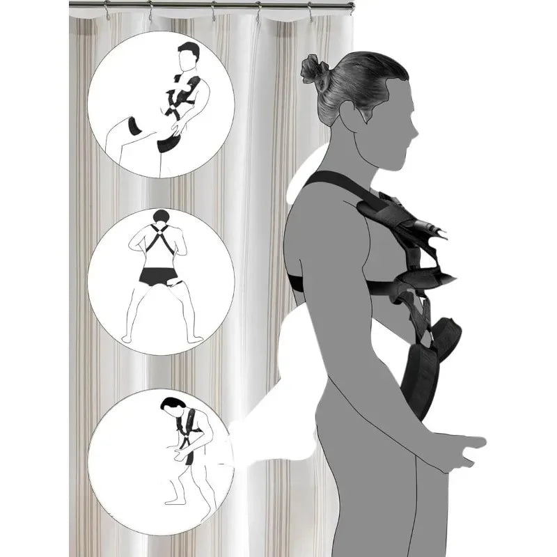 Sex Swing Set with Bondage Love Slings for Couples Adjustable Strap Adult Sex Toy Soft Plush Padding Mat Sex Restraints Toy Sex