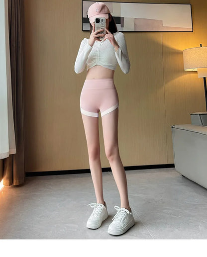 Summer Shark Pants Women Thin Style Leggings High Waist Hip Liftting Traceless Safety Pants Quick Drying and Breathable Shorts