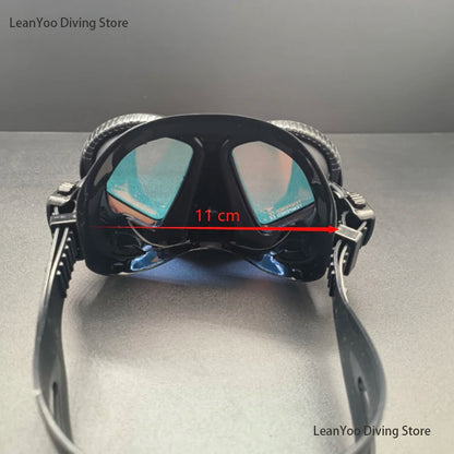 Premium Quality Low Volume Freediving Mask - Teenager Silicone Swimming Mask Mirrored Lens Scuba Dive Glasses