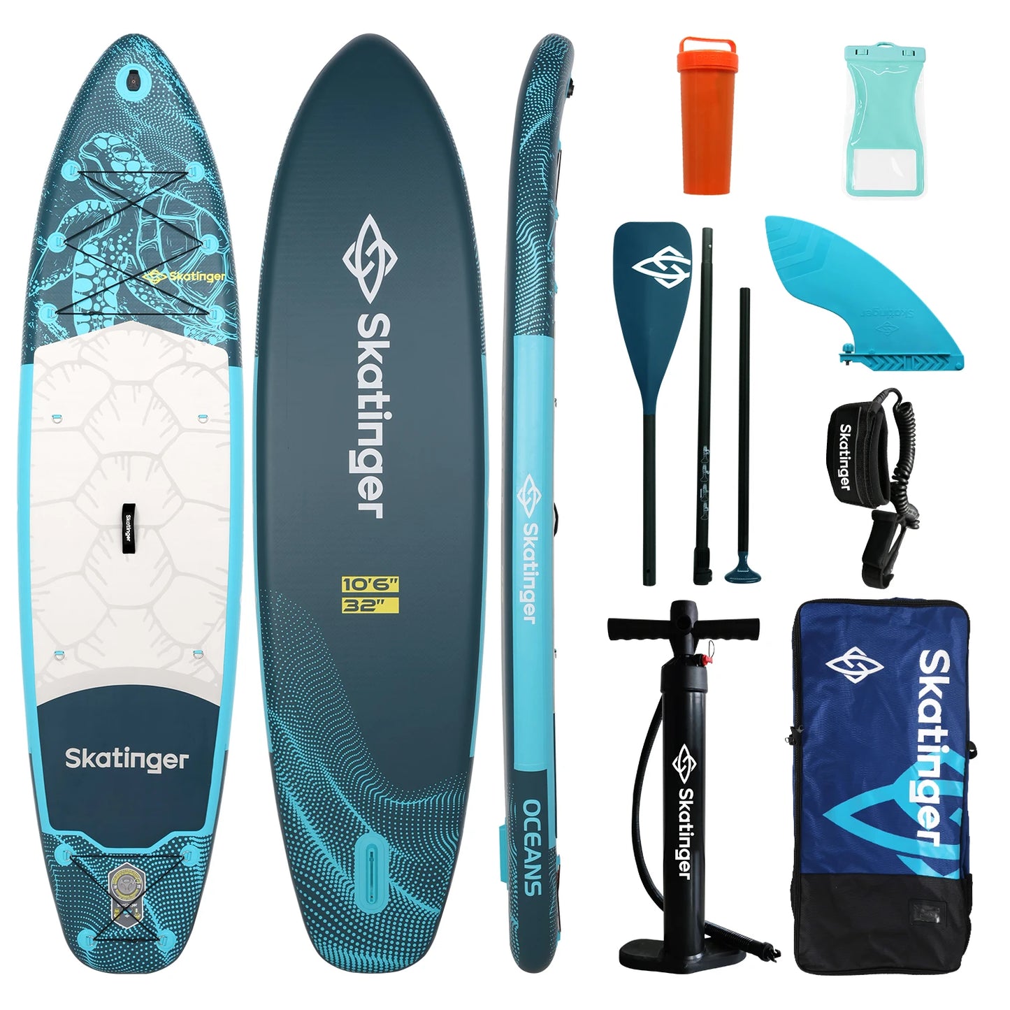 SUB Waterproof Inflatable Paddle Board 10'6''x32''x6''Adult Standing Style Aquatic Fishing With Accessories SUP сапборд
