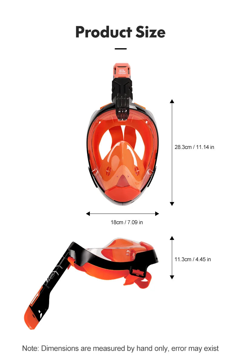 Snorkeling Mask Full Dry Diving Mask Professional Anti-Fog Diving Goggles Underwater Scuba Swimming Equipment
