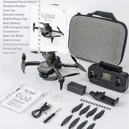 Drone L200 PRO MAX GPS with 2-axis Gimbal Professional Anti-shake 4K HD Camera FPV Drone 360° Obstacle Avoidance Quadcopter Toys