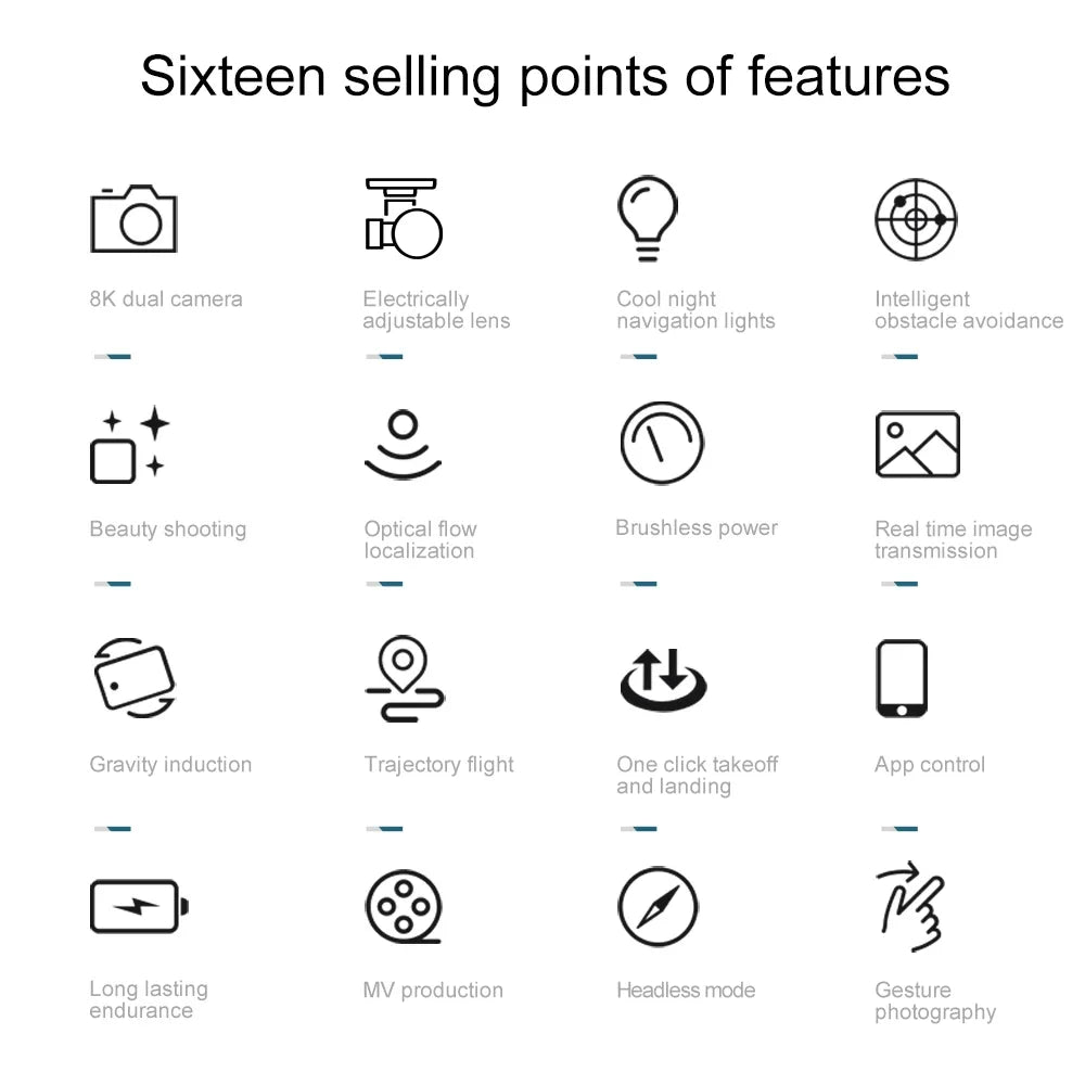 Race Drone  8K Dual Professional Aerial Photography HD Dual-Camera WIFI FPV Four-Axis Rc Quadcopter Toy UAV