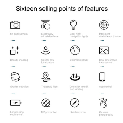 Race Drone  8K Dual Professional Aerial Photography HD Dual-Camera WIFI FPV Four-Axis Rc Quadcopter Toy UAV