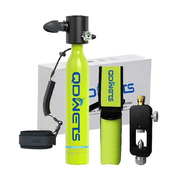 0.5L Mini Scuba Dive Tank,  with 5-10 Minutes of Backup Air, Mini Scuba Dive Cylinder &  Scuba Diving Oxygen Tank with Hand Pump