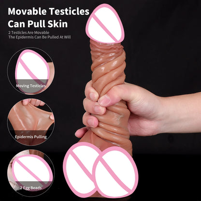 Huge Dildo Realistic Soft Big Penis Dildo Adult Sex Toy For Women Lesbian Big Penis Dildo Insertable Stimulation Vagina Massager