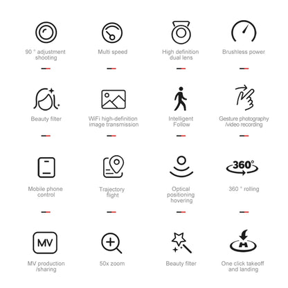 New F198 Drone Professional Dual Camera With 1080P WIFI FPV HD Aerial Photography Wide Angle Brushless RC Foldable Quadcopter