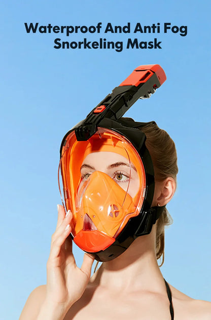 Snorkeling Mask Full Dry Diving Mask Professional Anti-Fog Diving Goggles Underwater Scuba Swimming Equipment